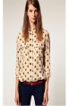 European Style Rose Printed Blouse
